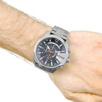 Diesel DZ4308 Mega Chief Chronograph Men's Watch – Black Dial & Silver Stainless Steel Strap