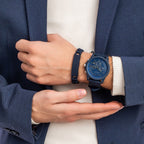 Armani Exchange Outerbanks AX7128 Men's Chronograph Watch – Blue Dial with Blue Silicone Strap