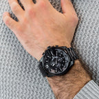 Diesel DZ4283 Mega Chief Chronograph Men's Watch – Black Dial & Black Steel Strap