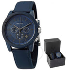 Armani Exchange Outerbanks AX7128 Men's Chronograph Watch – Blue Dial with Blue Silicone Strap