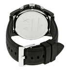 Armani Exchange Outerbanks AX1326 Men's Chronograph Watch – Black Dial with Black Silicone Strap