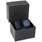 Armani Exchange Outerbanks AX7128 Men's Chronograph Watch – Blue Dial with Blue Silicone Strap