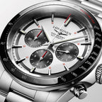 longines Conquest Automatic Chronograph 42mm - Silver on Bracelet