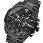 Diesel DZ4283 Mega Chief Chronograph Men's Watch – Black Dial & Black Steel Strap