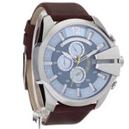 Diesel DZ4281 Mega Chief Chronograph Men's Watch – Blue Dial & Brown Leather Strap