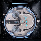 Diesel DZ7414 Daddy 2.0 Chronograph Men's Watch – Grey Dial & Blue Stainless Steel Strap