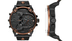 Diesel DZ7400 Mr. Daddy 2.0 Chronograph Men's Watch – Black Dial & Black Stainless Steel Strap