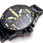 Diesel DZ7435 Mr. Daddy 2.0 Chronograph Men's Watch – Black Dial & Black Stainless Steel Strap