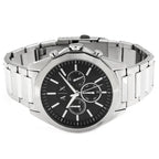 Armani Exchange Drexler AX2600 Men's Chronograph Watch – Black Dial with Silver Stainless Steel Strap
