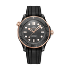 OMEGA Seamaster Diver 300M Ceramic and Sedna Gold 43.5mm - Black on Rubber Strap