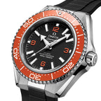 OMEGA Seamaster Planet Ocean 600M 42mm - Black and Orange on Black Rubber Strap