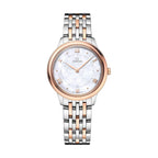 OMEGA De Ville Prestige Quartz Steel and Sedna Gold 30mm - White, Mother-of-Pearl on Bracelet