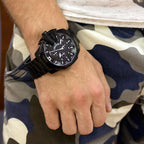 Diesel DZ4283 Mega Chief Chronograph Men's Watch – Black Dial & Black Steel Strap