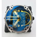 Diesel DZ7429 Mr. Daddy 2.0 Chronograph Men's Watch – Black Dial & Grey Nylon Strap
