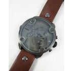 Diesel DZ7258 Little Daddy SBA Men's Watch – Grey Dial & Brown Leather Strap