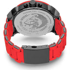 Diesel DZ7370 Mr. Daddy 2.0 Chronograph Men's Watch – Black Dial & Red Silicone Strap