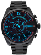 Diesel DZ4318 Mega Chief Chronograph Men's Watch – Black Dial & Black Steel Strap