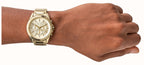 Armani Exchange Drexler AX2602 Men's Chronograph Watch – Gold Dial with Gold Stainless Steel Strap