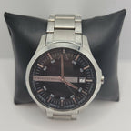 Armani Exchange Hampton AX2103 Men's Chronograph Watch – Black Dial with Silver-Tone Stainless Steel Strap