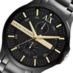 Armani Exchange Hampton AX2121 Men's Chronograph Watch – Black Dial with Black Stainless Steel Strap
