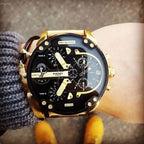 Diesel DZ7333 Mr. Daddy 2.0 Chronograph Men's Watch – Black Dial & Gold Stainless Steel Strap