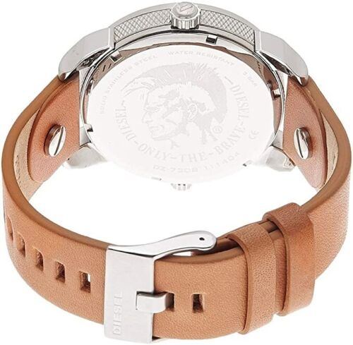 Diesel DZ7308 Mini Daddy Chronograph Men's Watch – Blue & Black Dial & Brown Leather Strap
