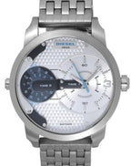 Diesel DZ7305 Mini Daddy Dual Time Men's Watch – Silver Dial & Stainless Steel Strap