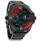 Diesel DZ7373 Uber Chief Chronograph Men's Watch – Red Dial & Black Steel Strap