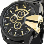 Diesel DZ4338 Mega Chief Chronograph Men's Watch – Black Dial & Black Stainless Steel Strap