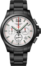 Longines Conquest V.H.P. Chronograph Black Steel Men's Watch L3.717.2.76.6