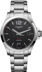 Longines Conquest V.H.P. Black Carbon Dial Men's Watch L3.716.4.66.6