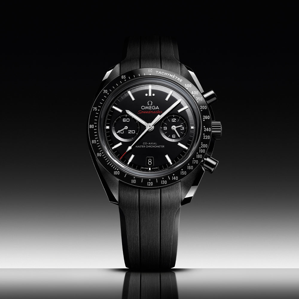 OMEGA Speedmaster Dark Side of the Moon Black Ceramic 44.25mm - Black on Rubber Strap