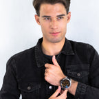 Diesel DZ4523 Mega Chief Chronograph Men's Watch – Black Dial & Grey Nylon Strap